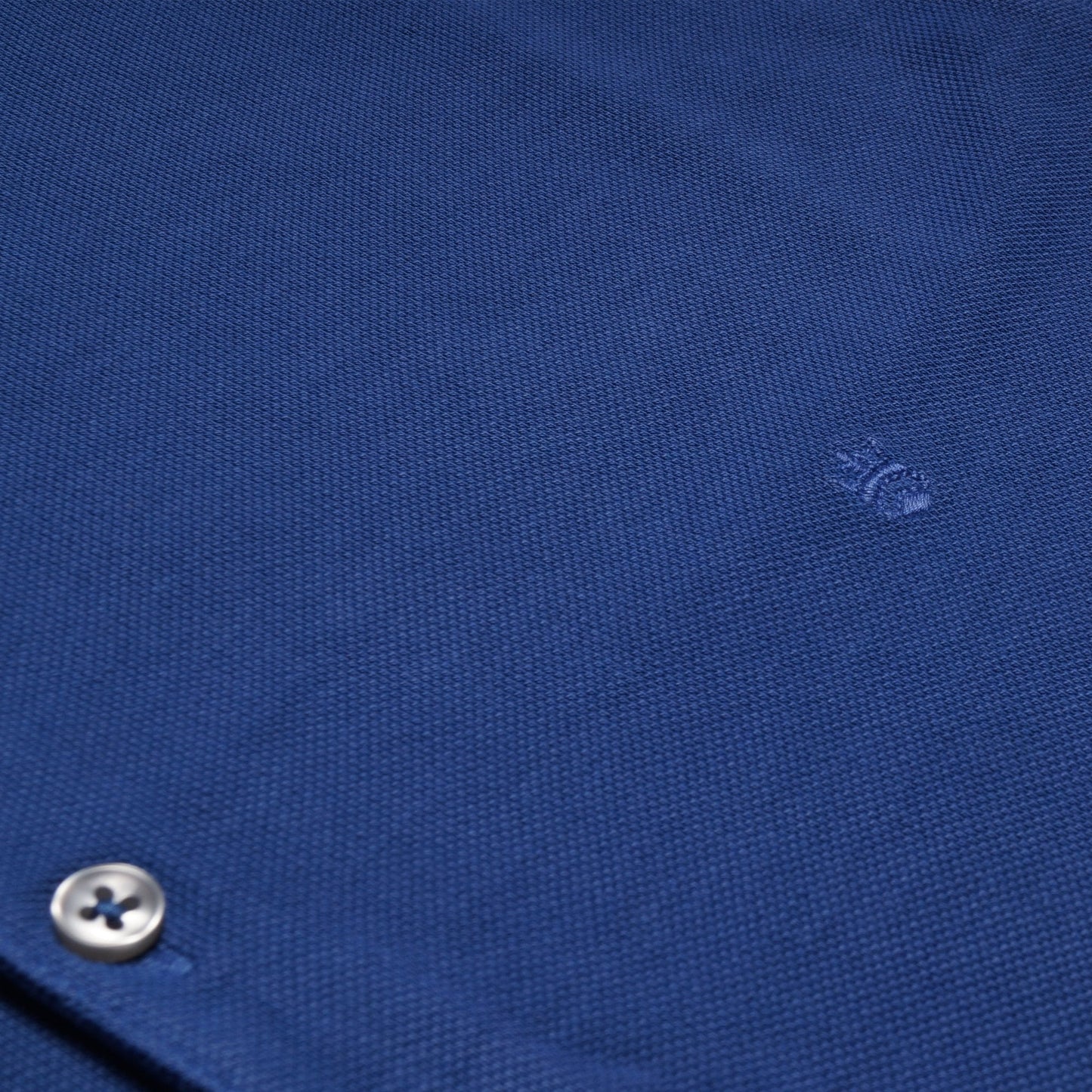 - Washed Pique Polo Shirt - Dark Blue