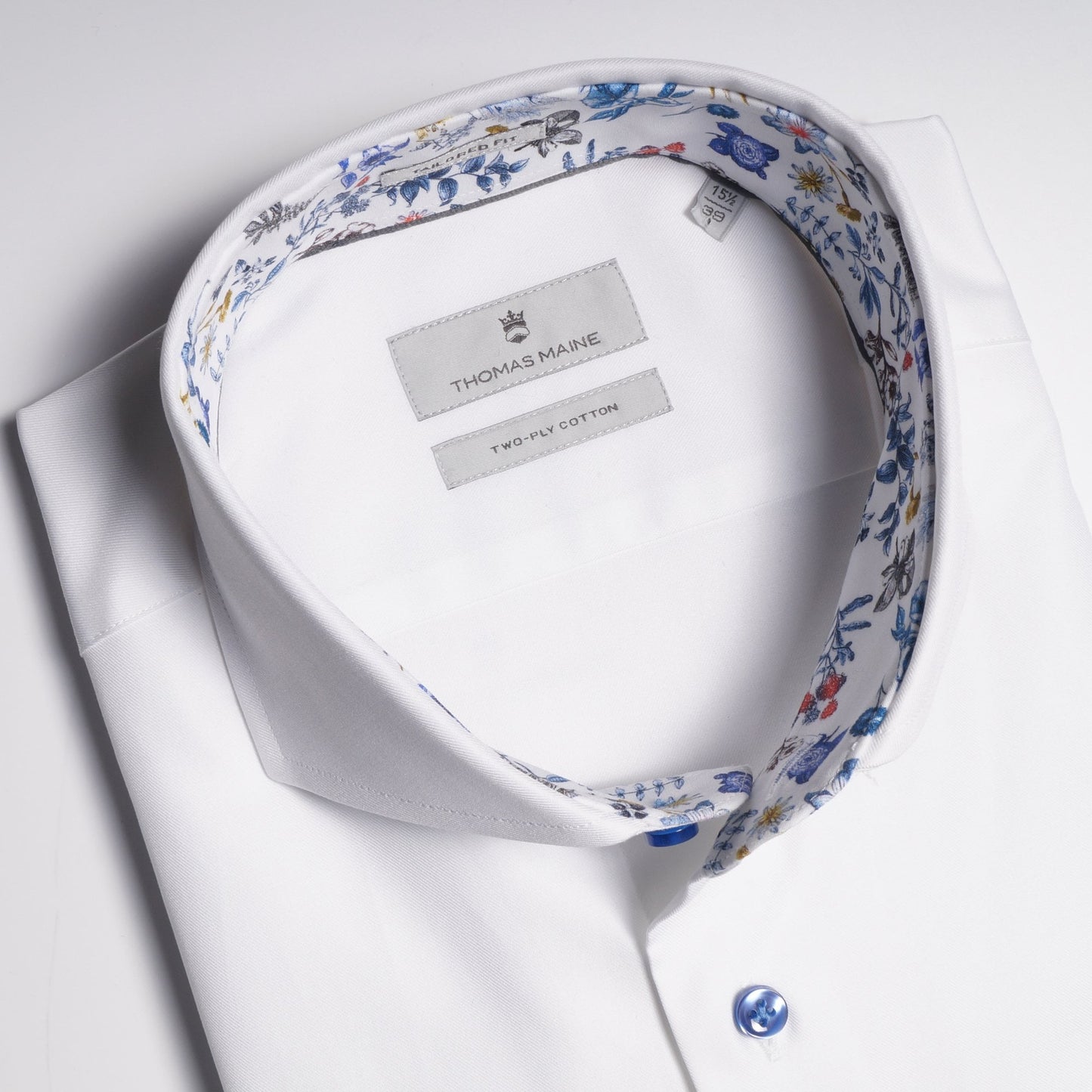 Mini Floral Trim Insert Shirt - White