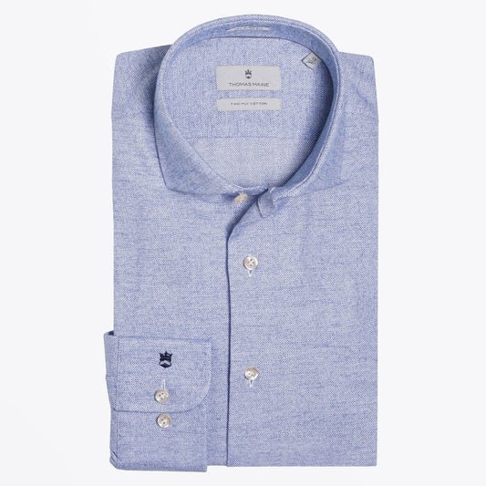 - Cotton Woven Shirt - Light Blue