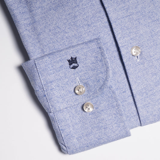- Cotton Woven Shirt - Light Blue