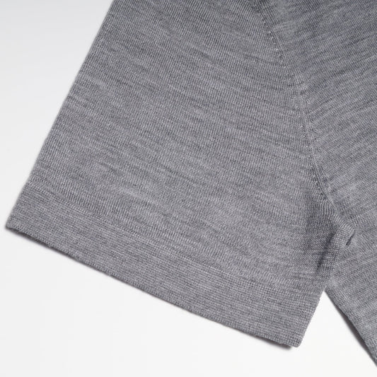 Merino Crew Neck T-shirt - Light Grey