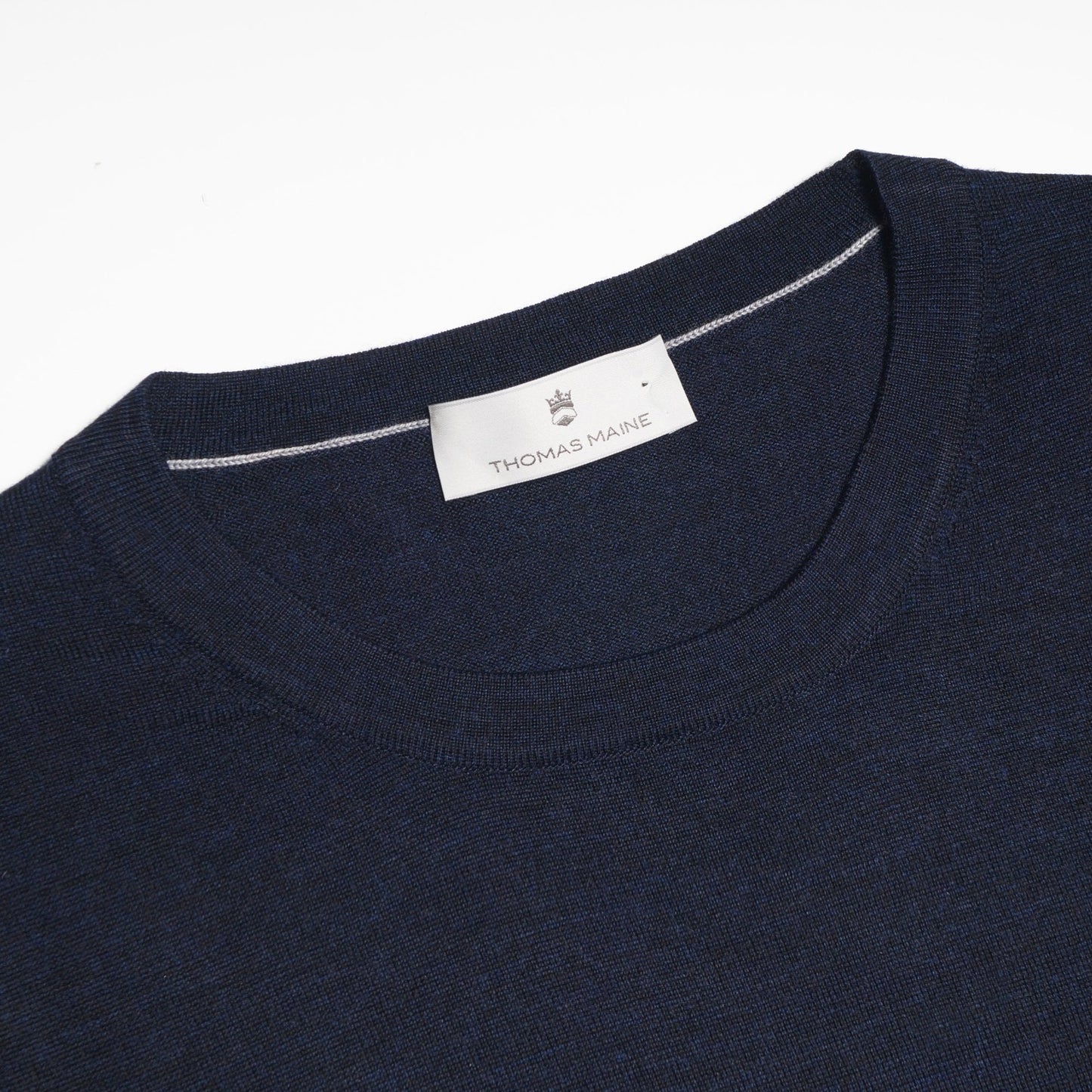 Merino Crew Neck T-shirt - Navy