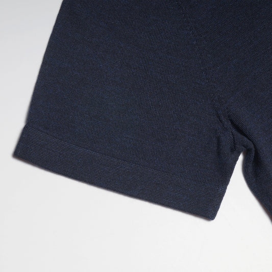 Merino Crew Neck T-shirt - Navy
