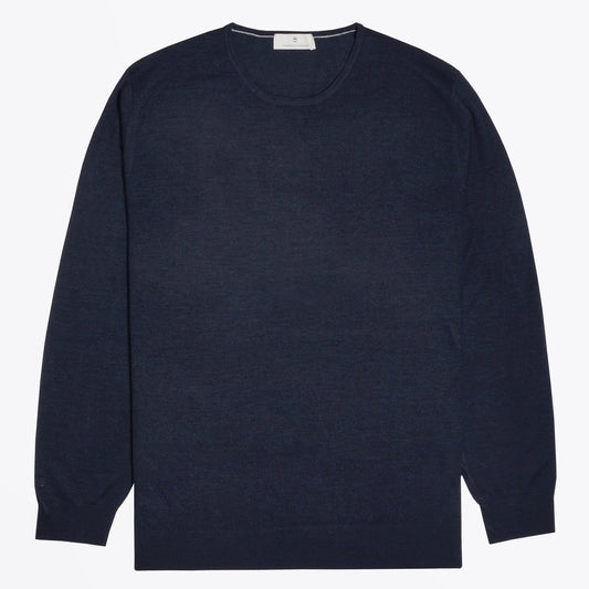 Merino Crew Neck Sweater - Navy