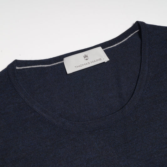Merino Crew Neck Sweater - Navy