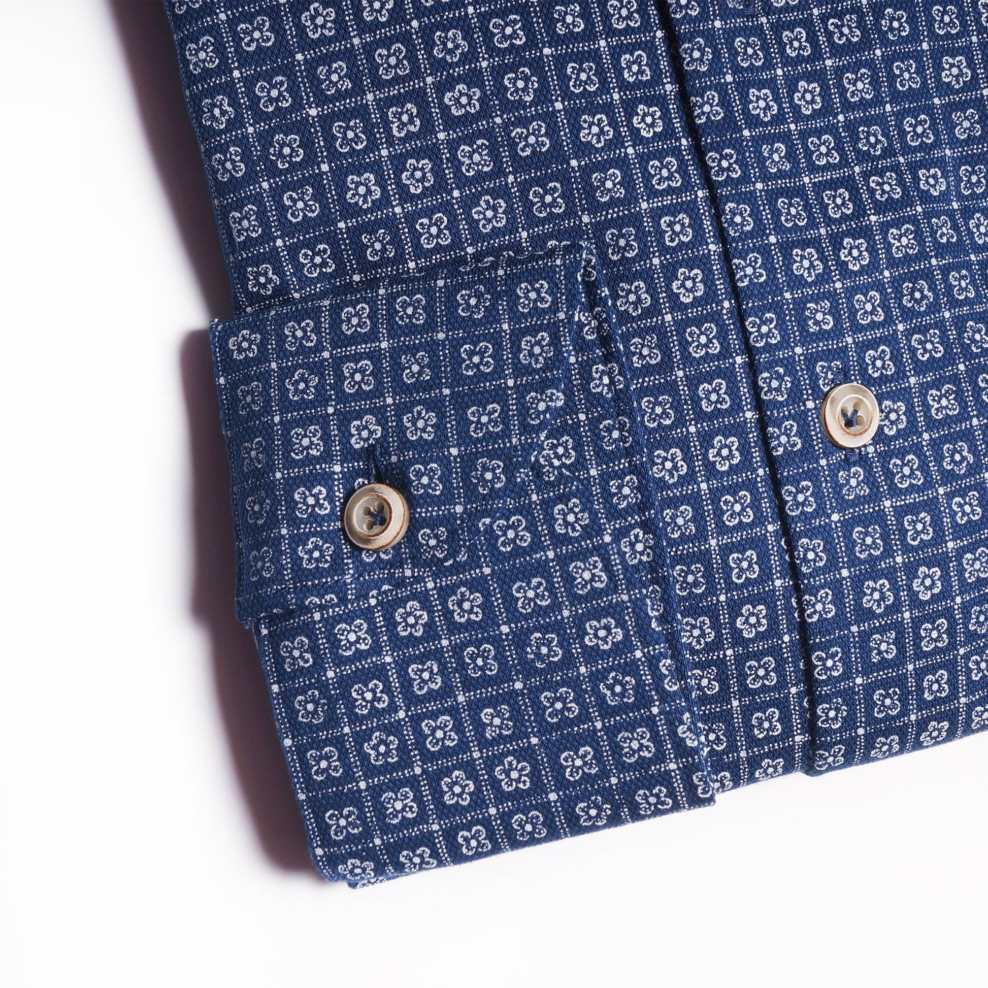 John Mini Floral Print Shirt - Dark Blue