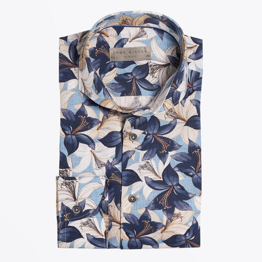 Floral Print Shirt - Blue/Multi