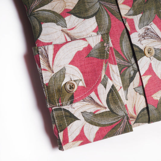 Floral Print Shirt - Red/Multi
