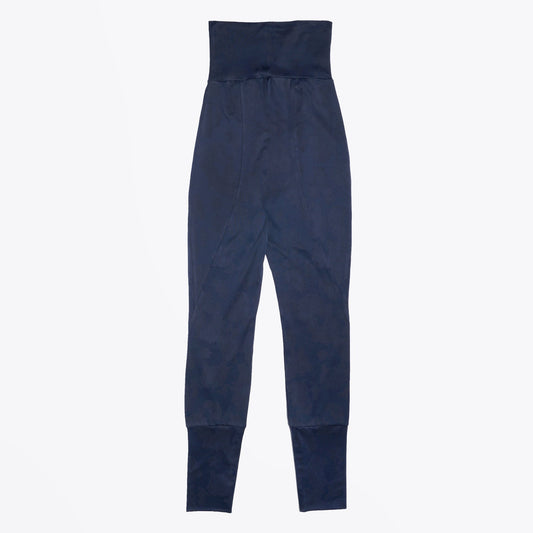 - Camo Cuffed Pleated Trousers - Blue