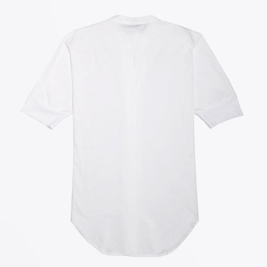 - V-Neck Pleated Shirt - White