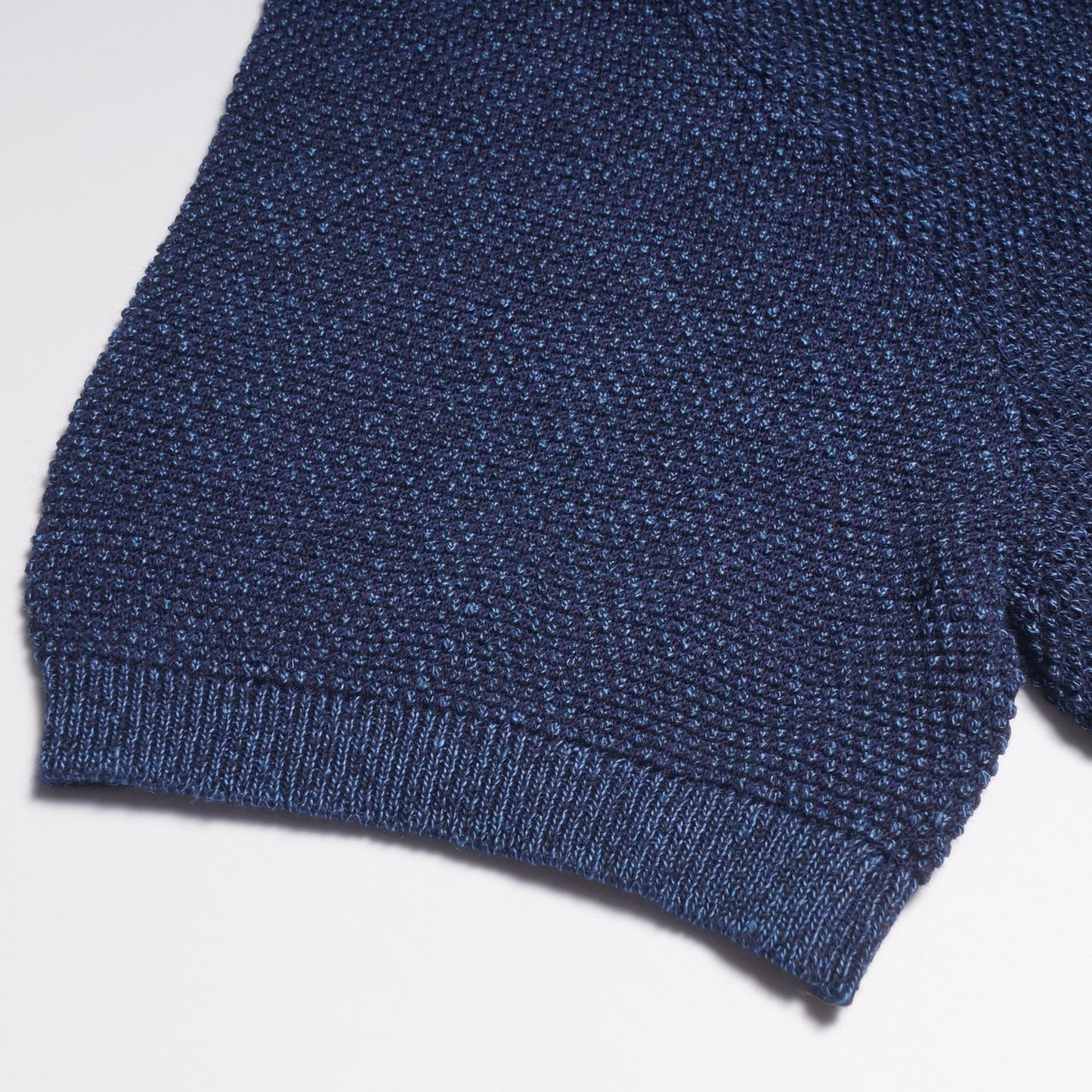 - Knitted Polo Shirt - Blue