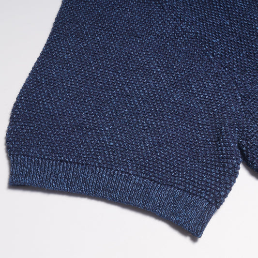 Knitted Polo Shirt - Blue