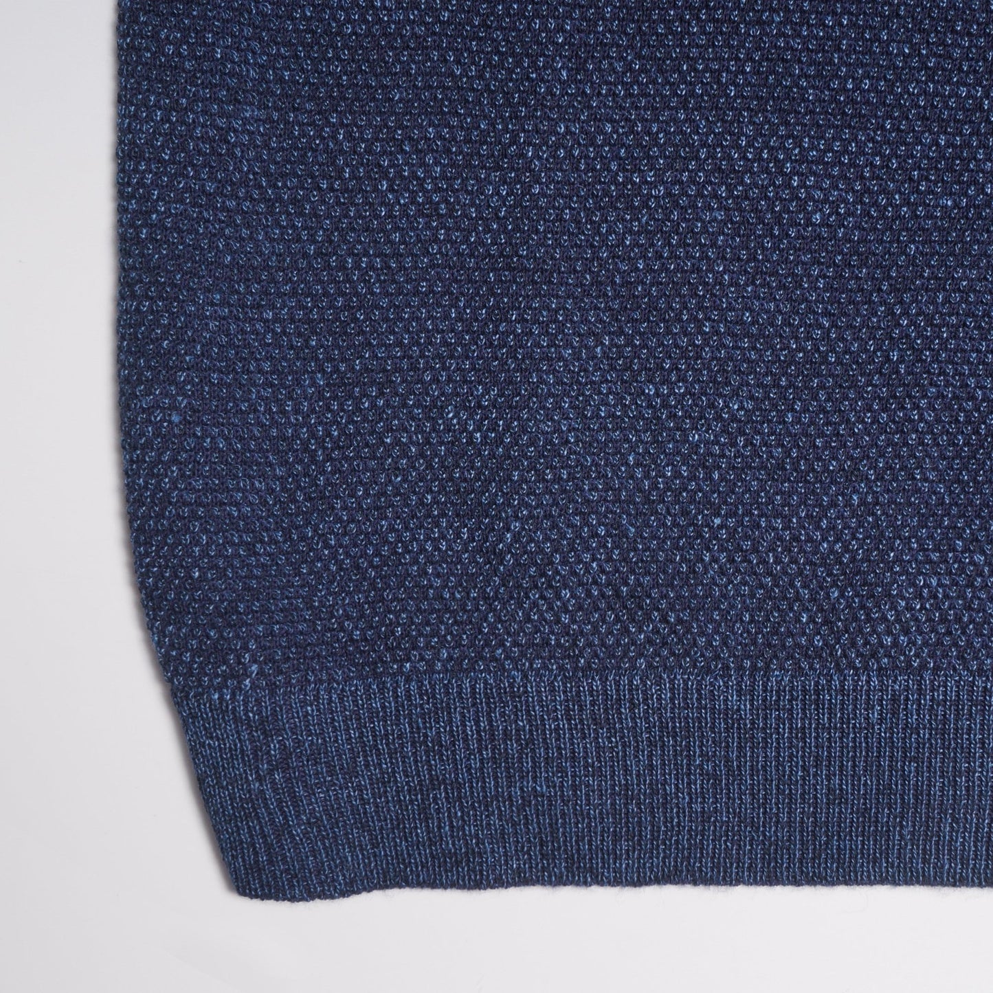 - Knitted Polo Shirt - Blue