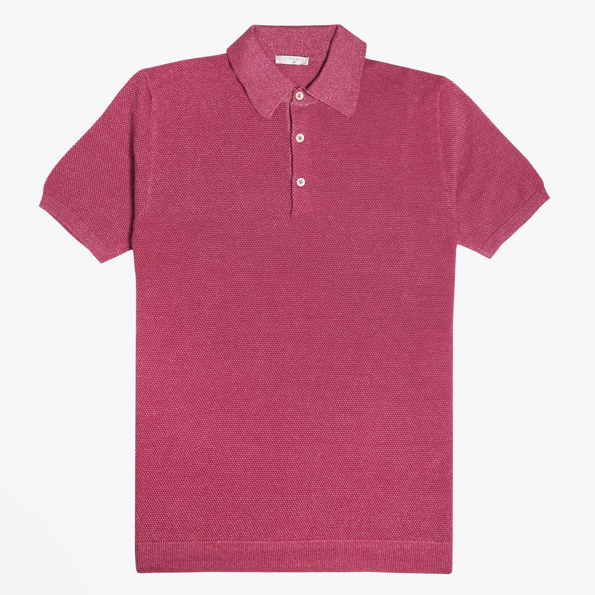 Circolo Knitted Polo Shirt - Red