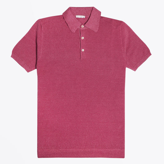 Knitted Polo Shirt - Red