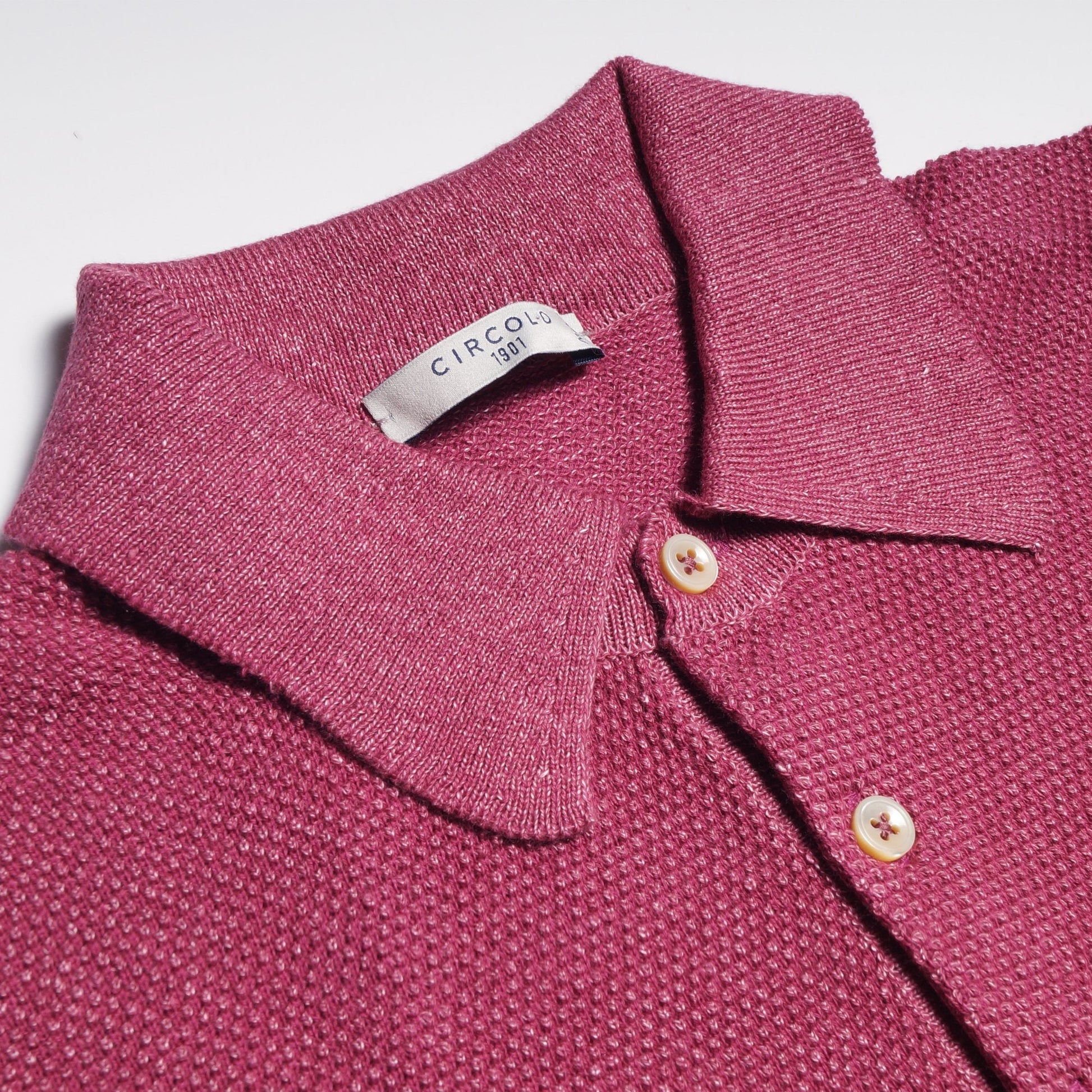 Circolo Knitted Polo Shirt - Red