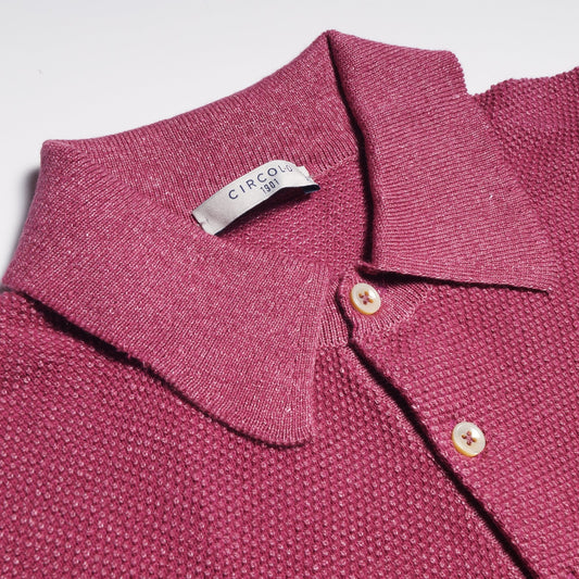 Knitted Polo Shirt - Red