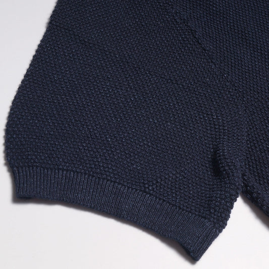 Knitted Polo Shirt - Navy