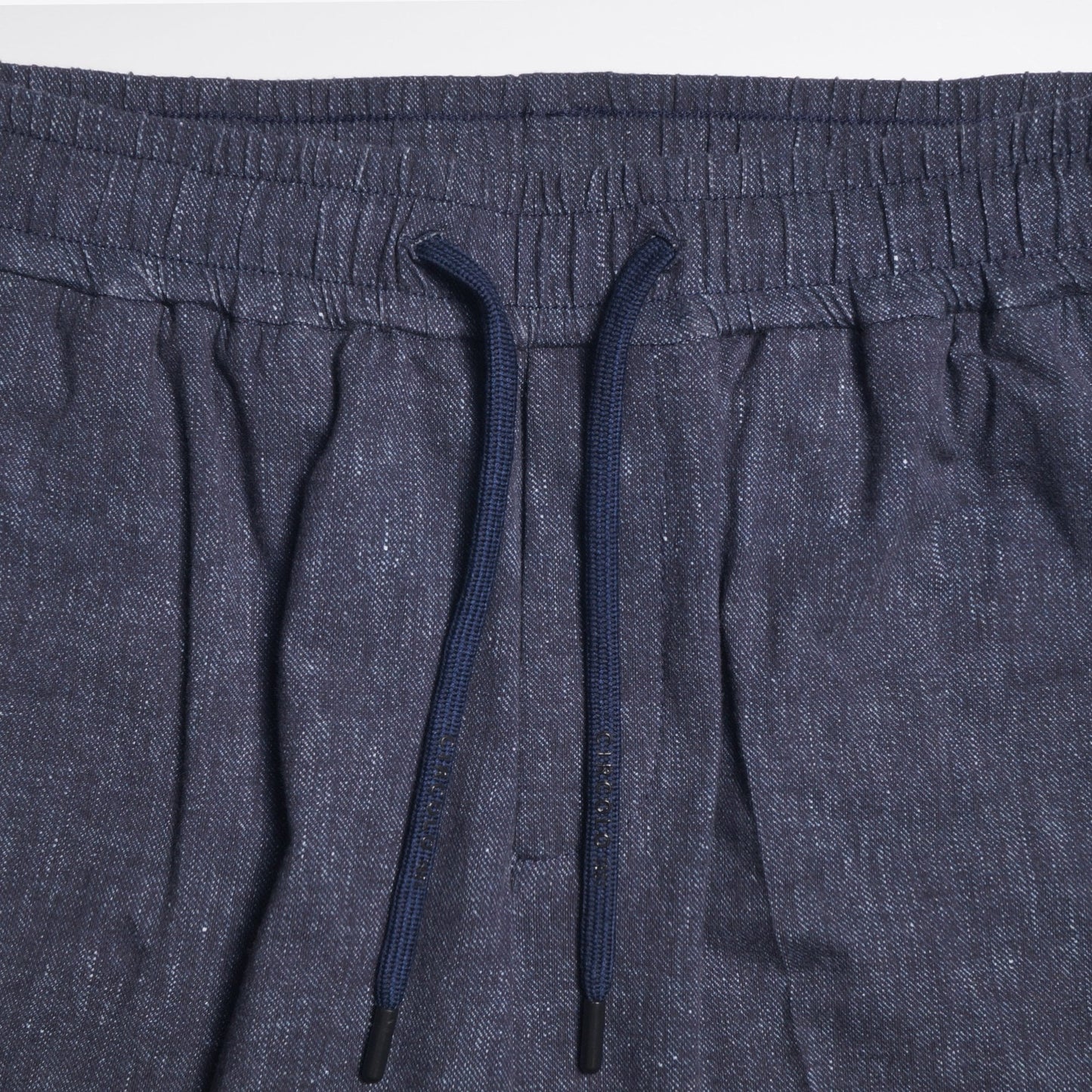 - Stretch Drawstring Trousers - Navy Blue
