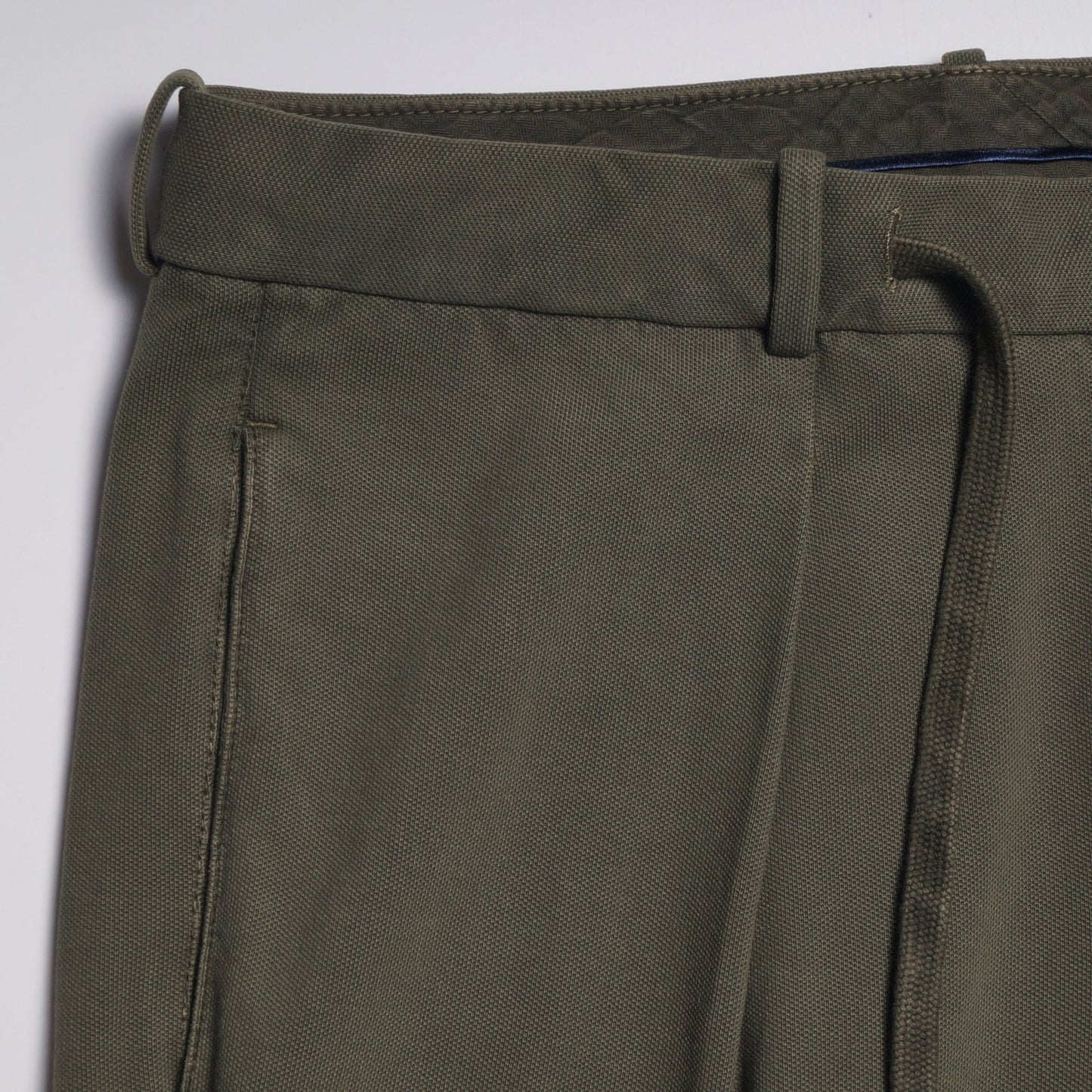 - Stretch Drawstring Trousers - Olive