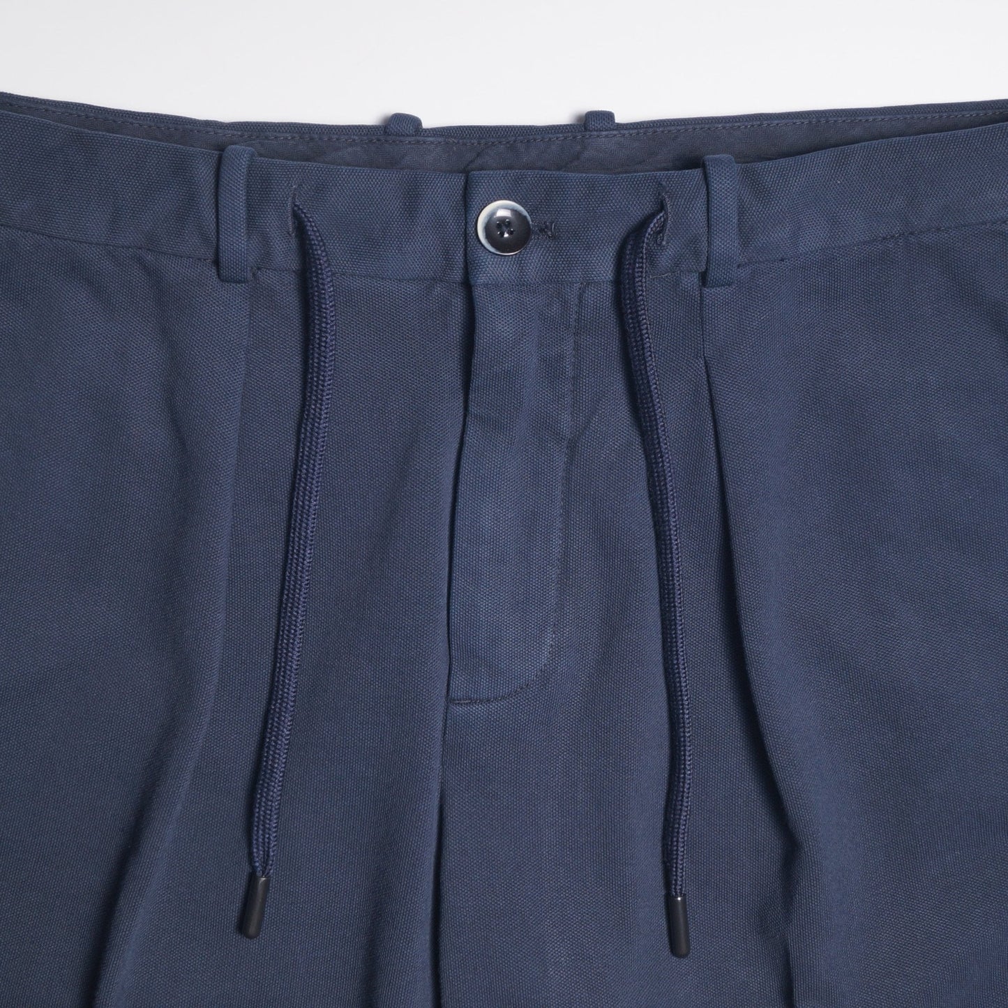 - Stretch Drawstring Trousers - Dark Navy