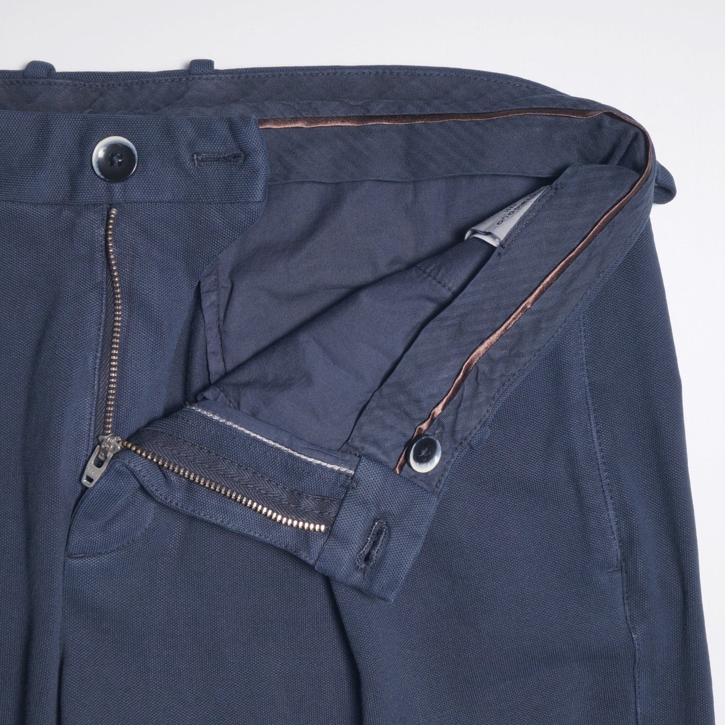 - Stretch Drawstring Trousers - Dark Navy