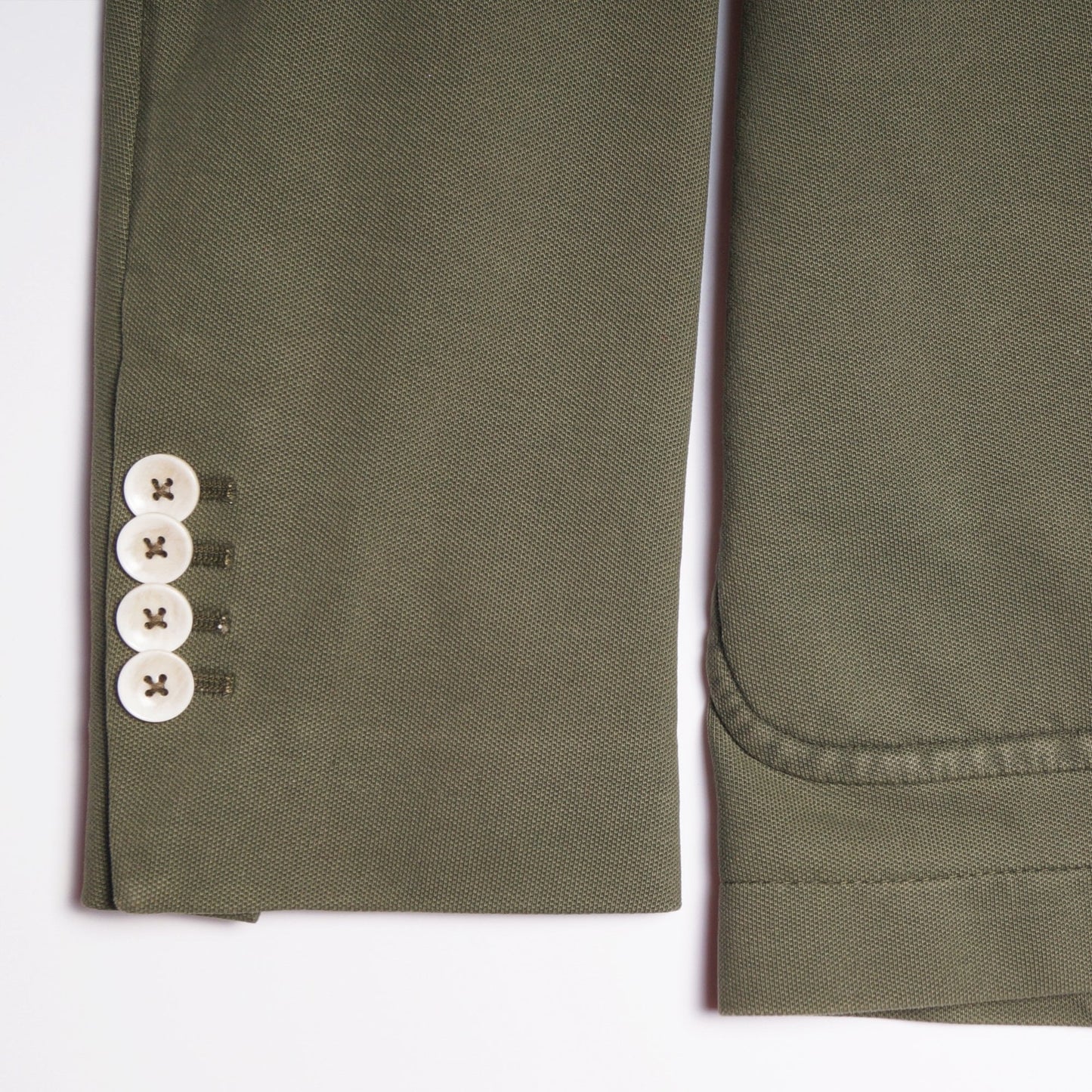 - Cotton Piquet Blazer - Olive