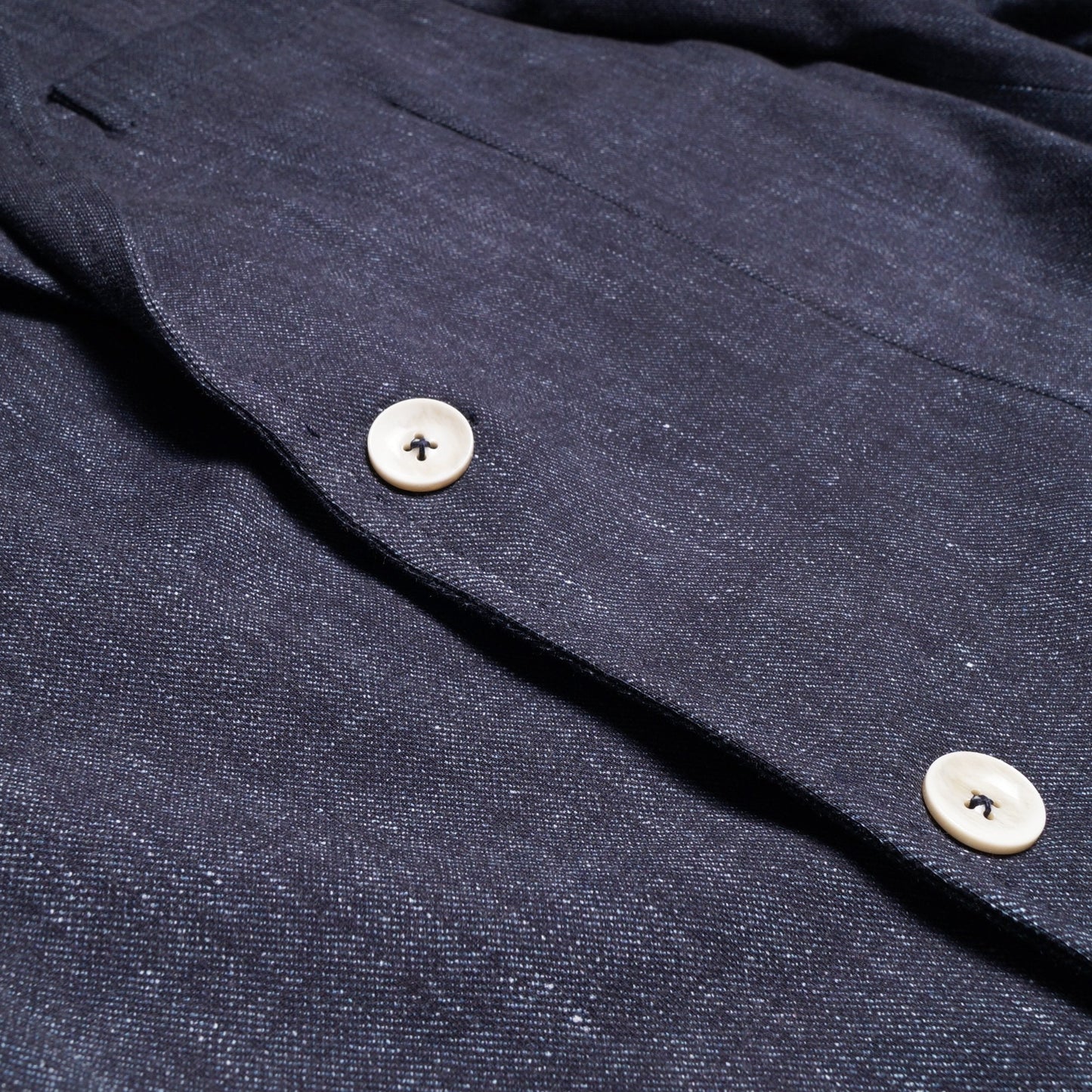 - Cotton Stretch Blazer - Navy Blue