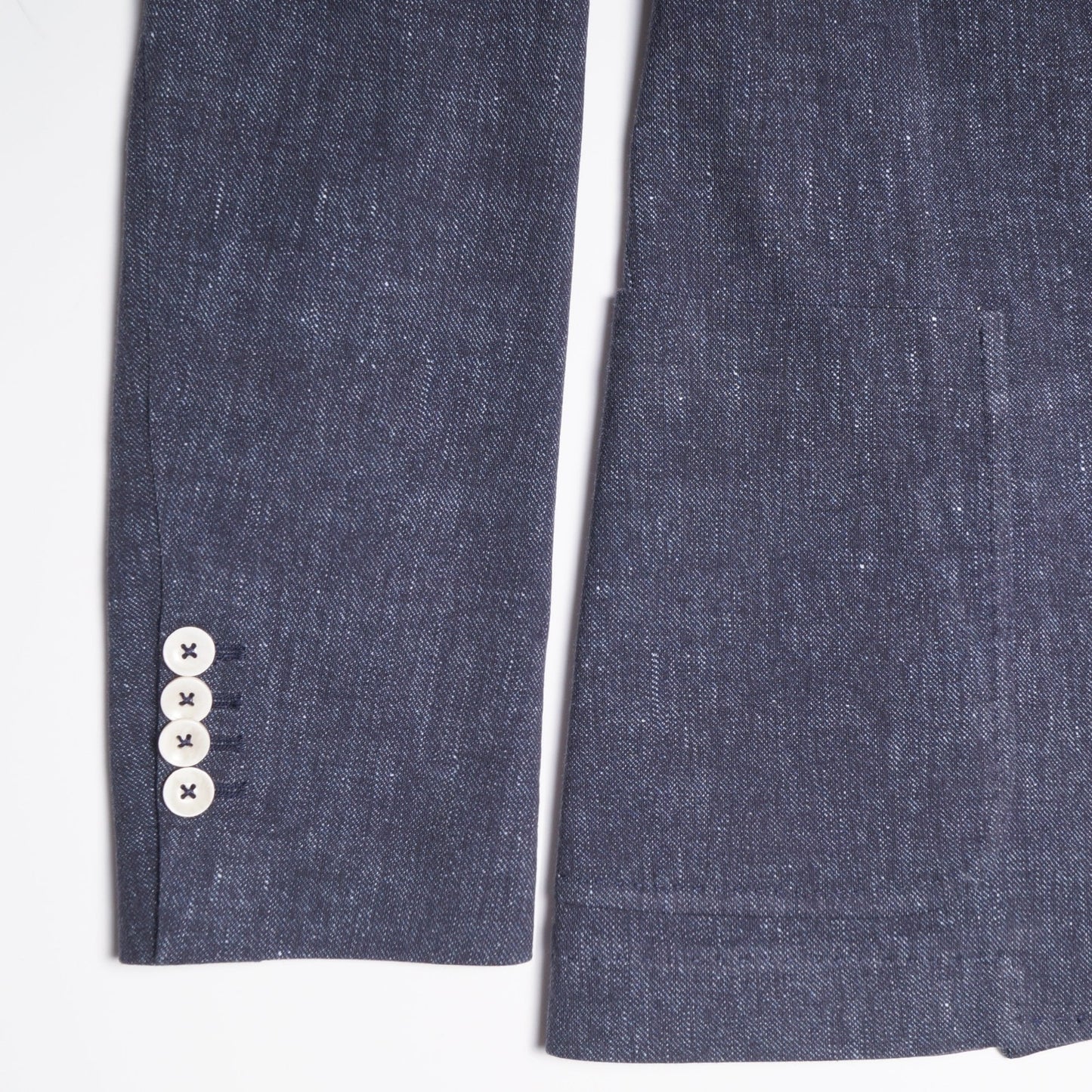 - Cotton Stretch Blazer - Navy Blue