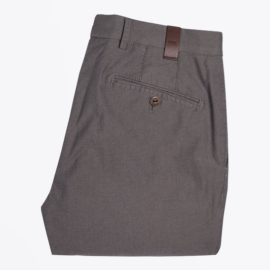 Lupus - Jacquard Stretch Trousers - Brown/Grey