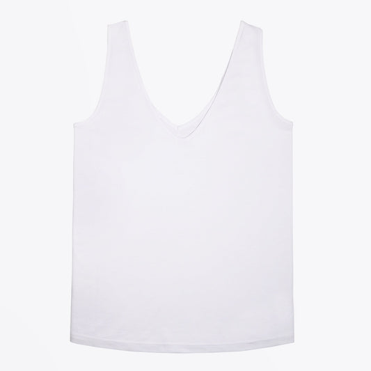 - V-Neck Vest Top - White