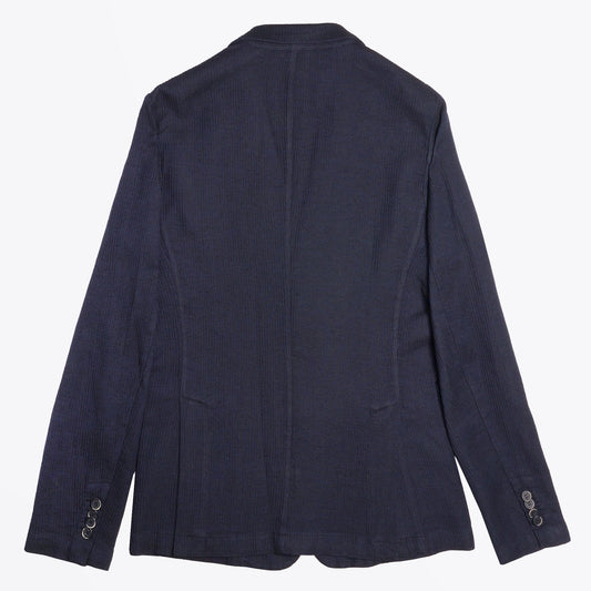 - Textured Stripe Blazer - Navy