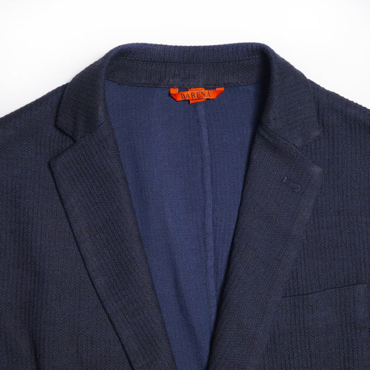 - Textured Stripe Blazer - Navy