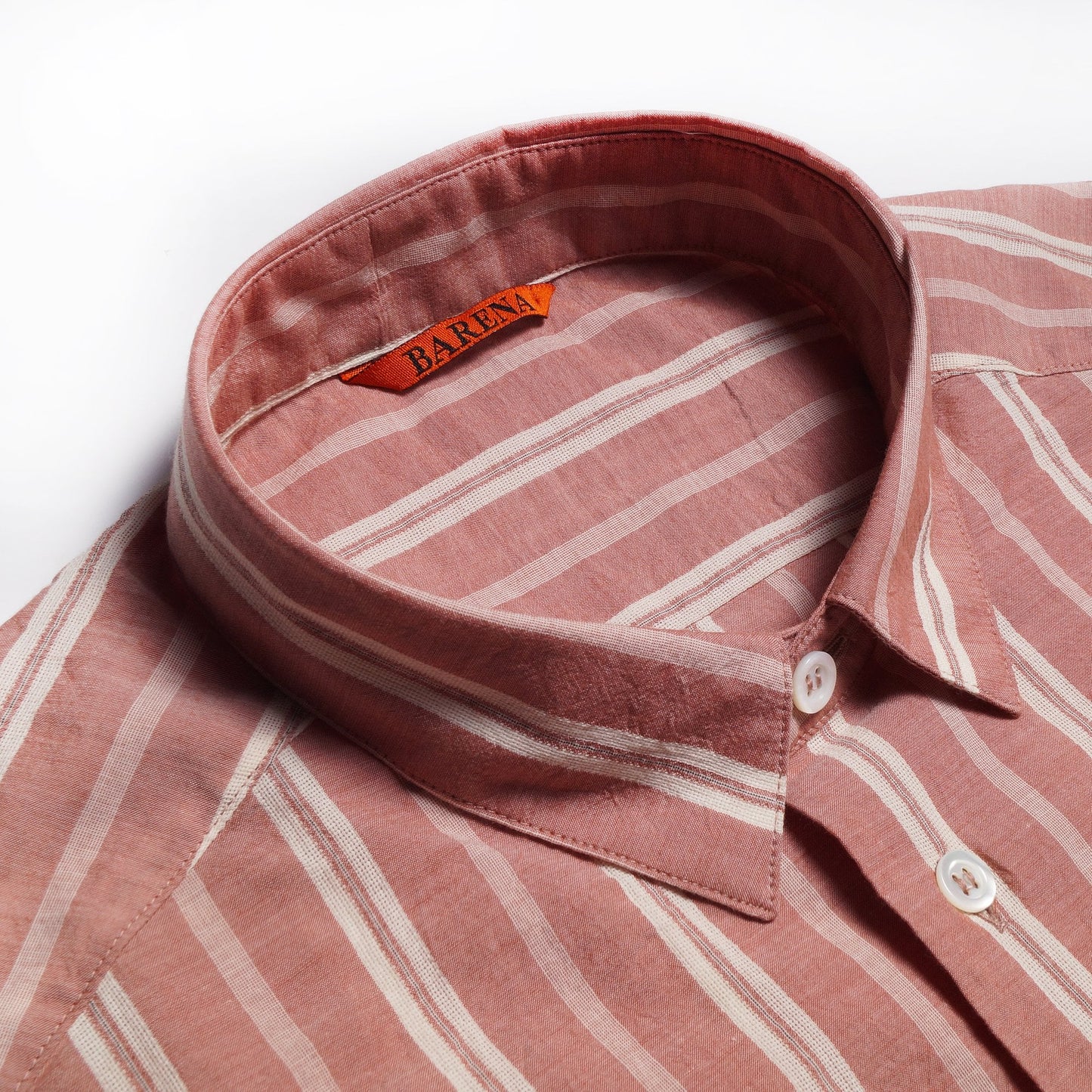 - Cotton Striped Shirt - Red