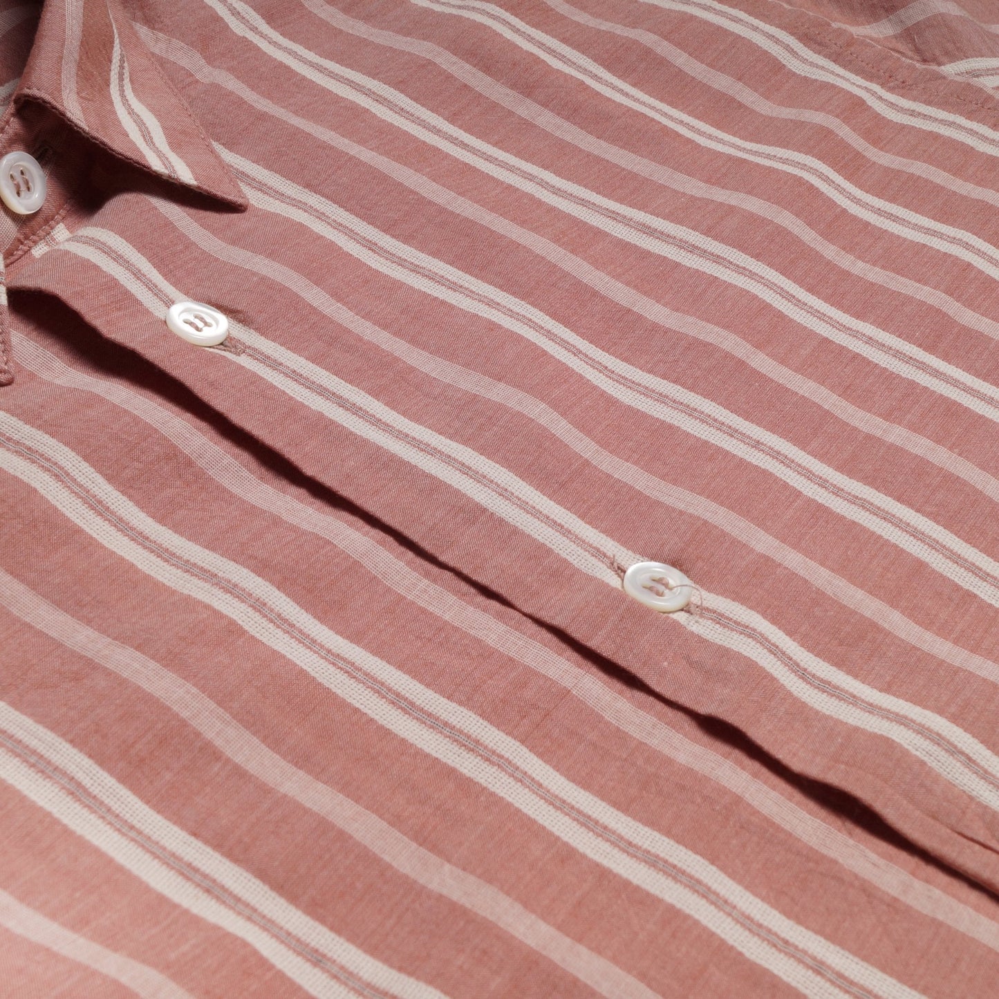 - Cotton Striped Shirt - Red