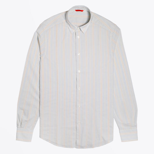 - Cotton Stripe Shirt - Pale Blue/Multi