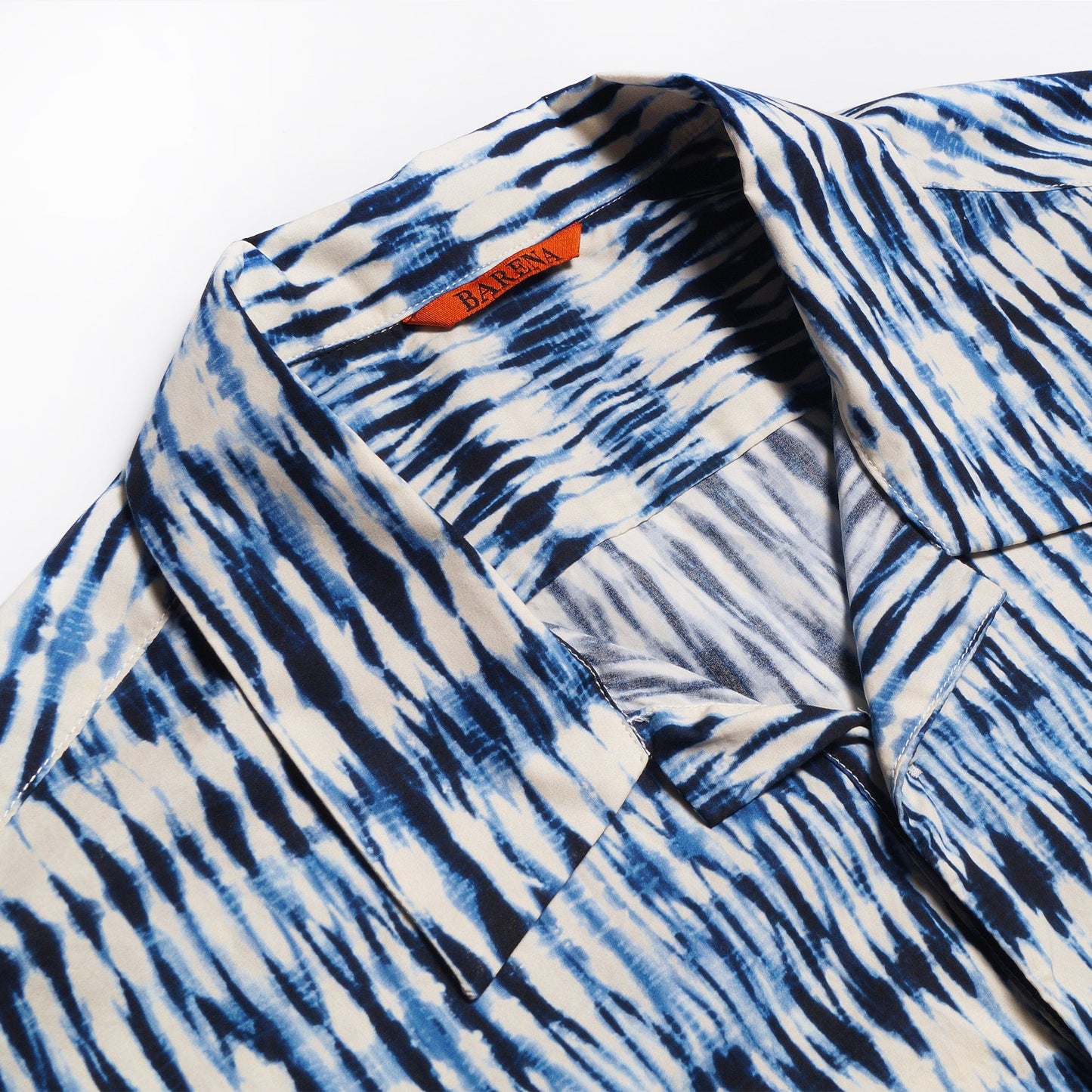 - Tie-dye Short-Sleeve Shirt - Blue