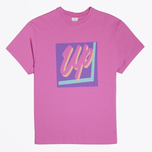 - 'Up' Print T-Shirt - Pink