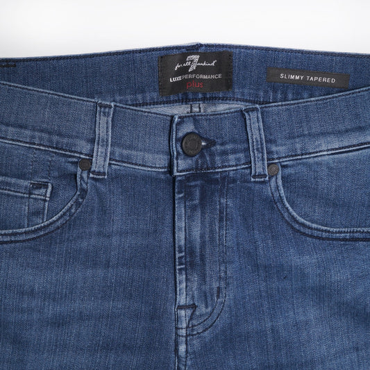 - Slimmy Tapered Luxe Jeans - Mid Blue