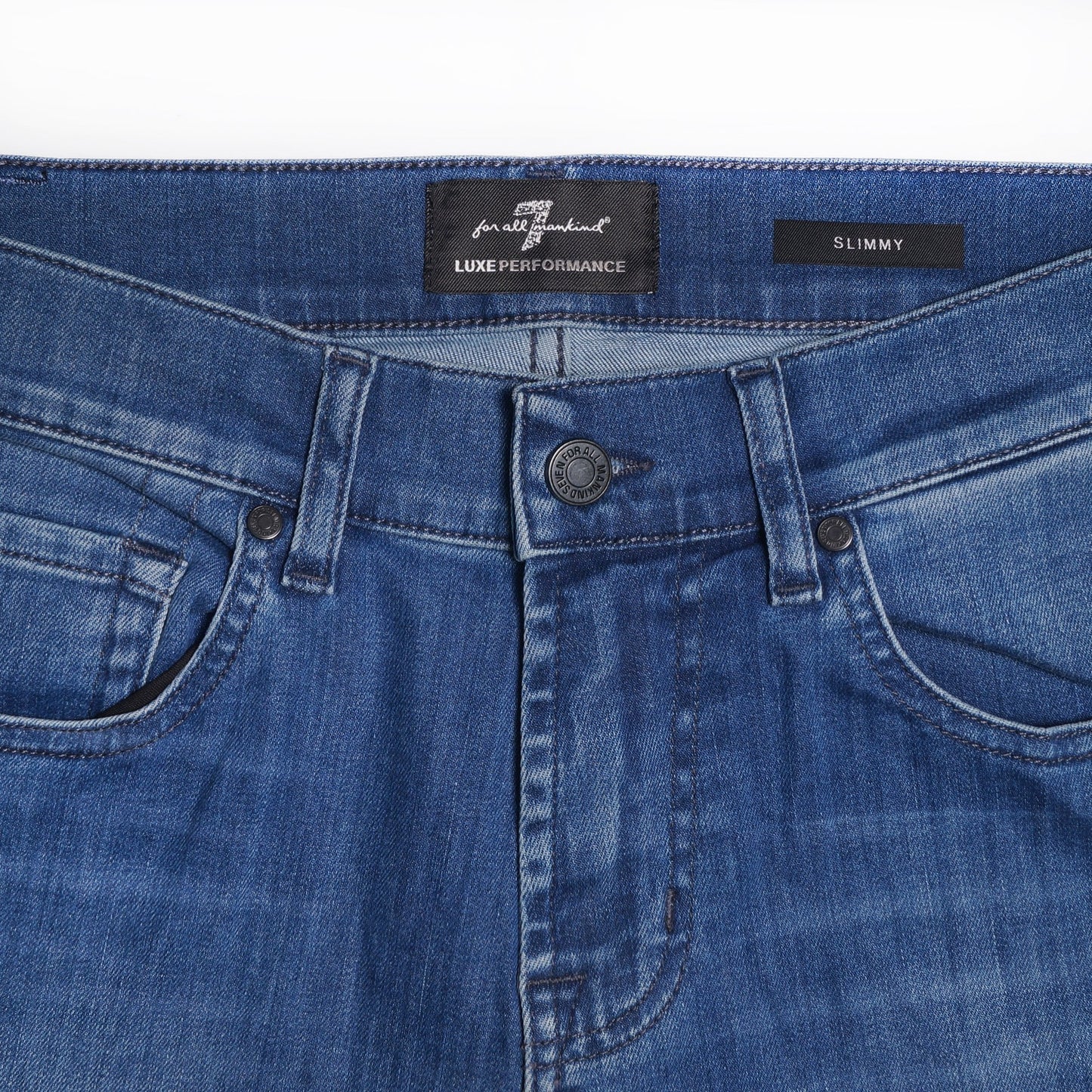 - Slimmy Luxe Jeans - Mid-Blue