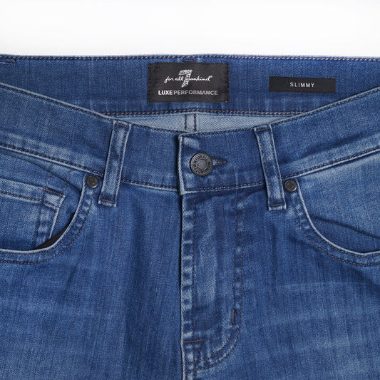 - Slimmy Luxe Jeans - Mid-Blue