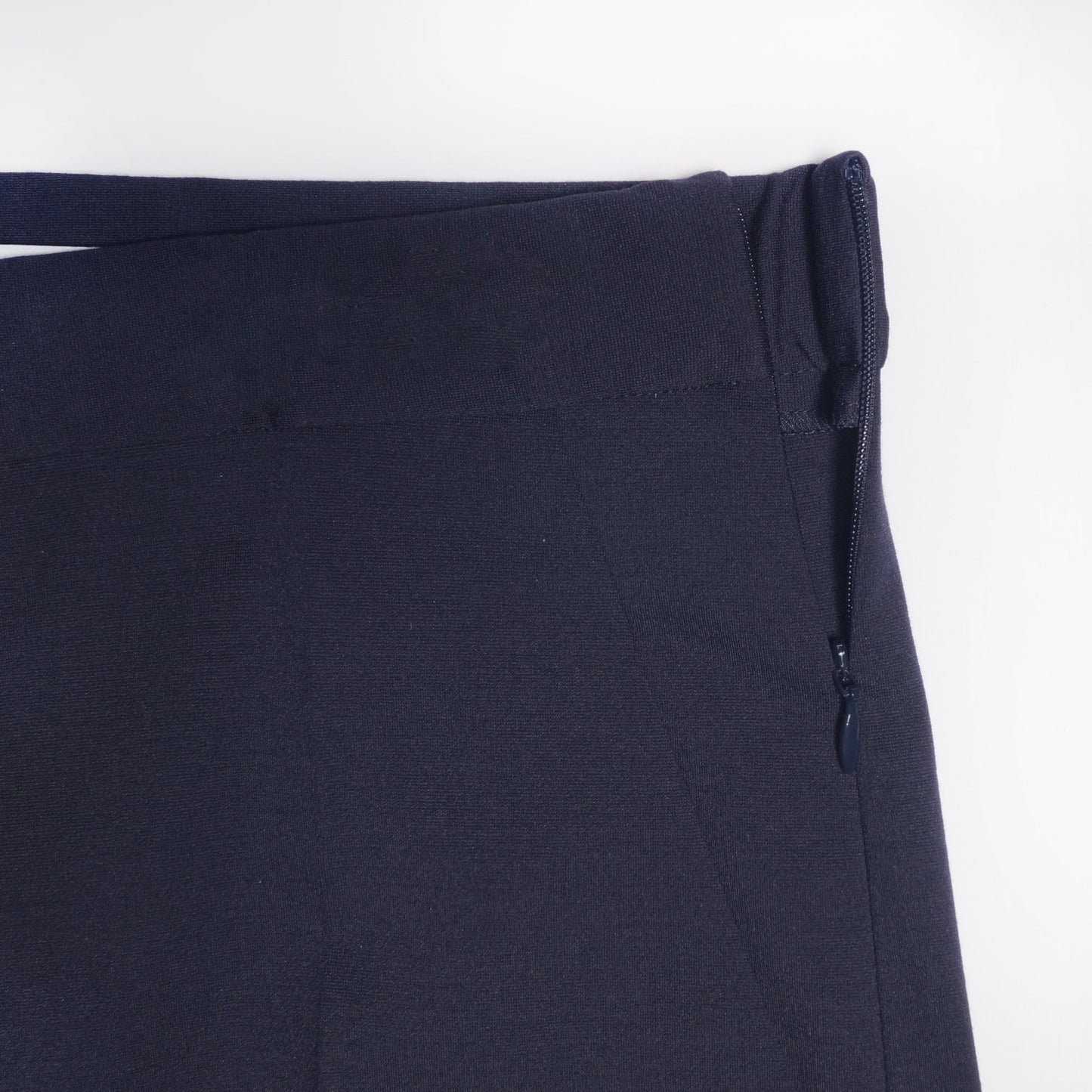 - Straight-Leg Trousers - Navy Blue