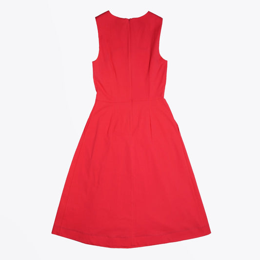 - Pleated Midi Dress - Pink