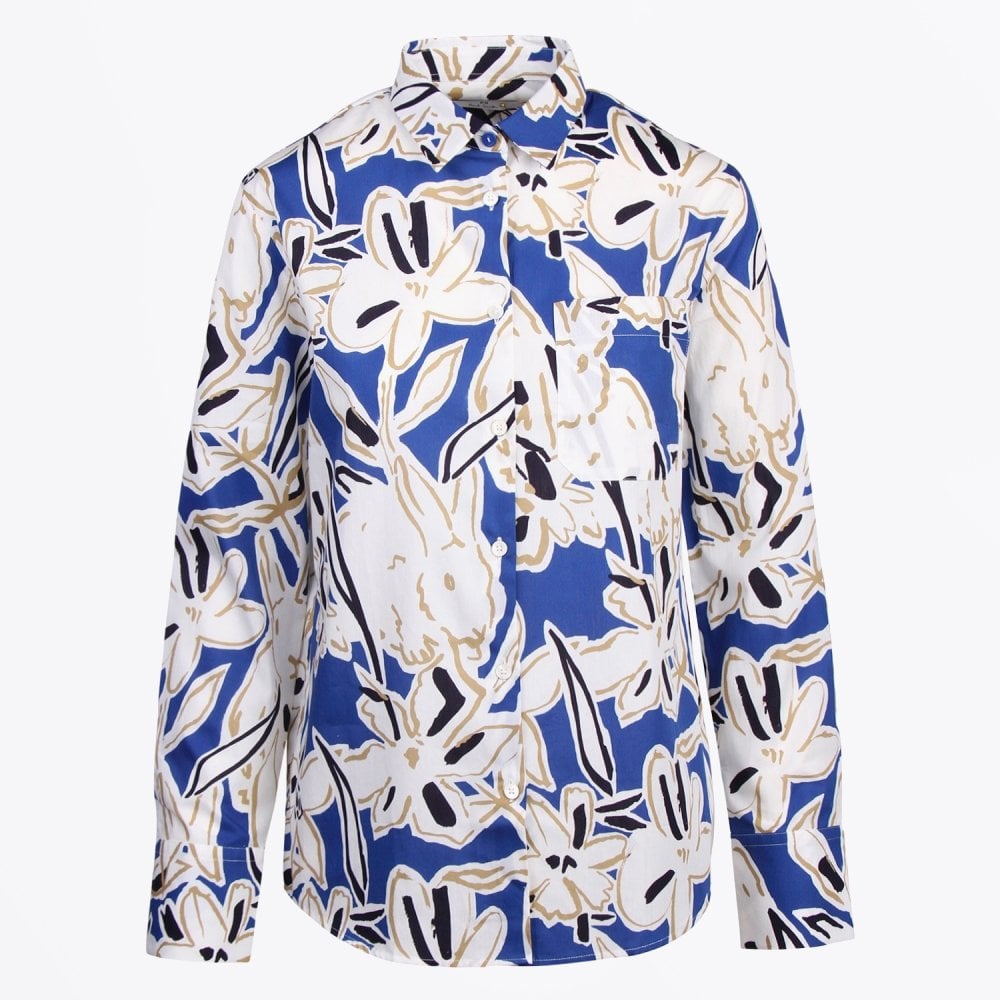 Paul Lucky Meadow Print Shirt - Indigo