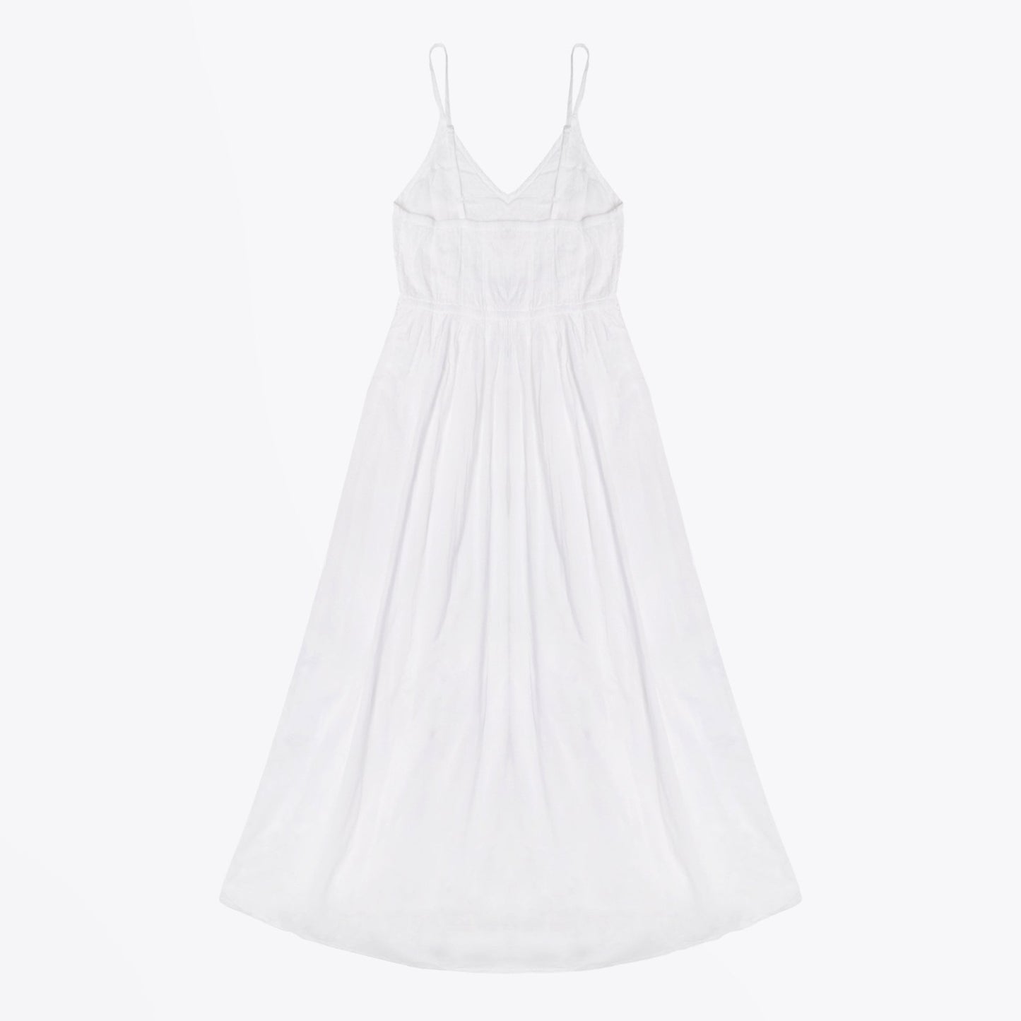 - Embroidered Maxi Dress - White