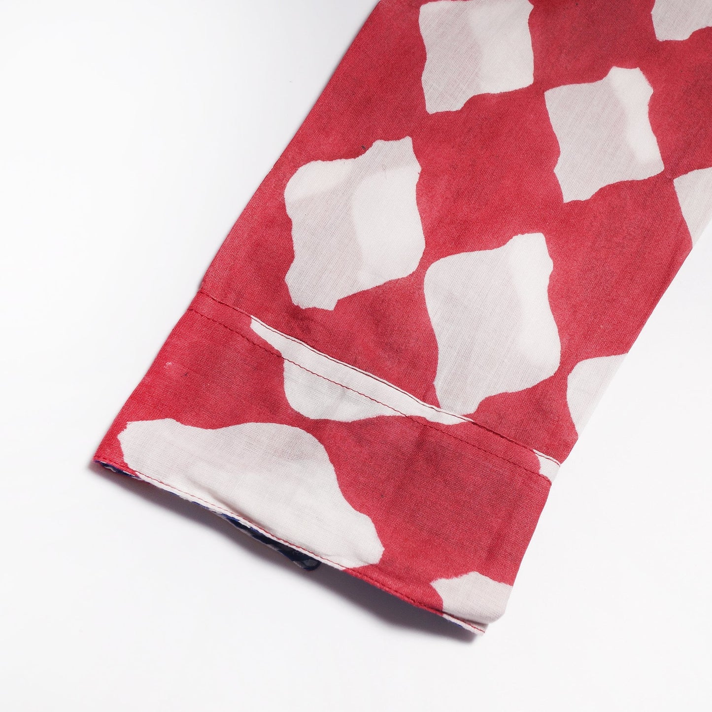 - Printed Shirt Dress - Red