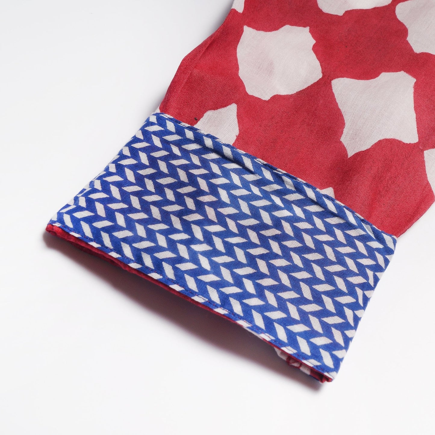 - Printed Shirt Dress - Red