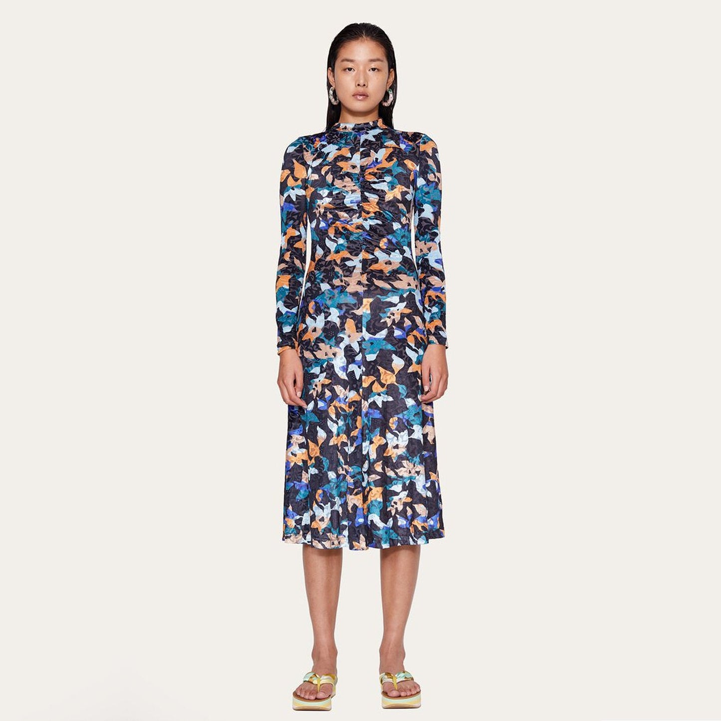 - Asher Floral Print Dress - Multi
