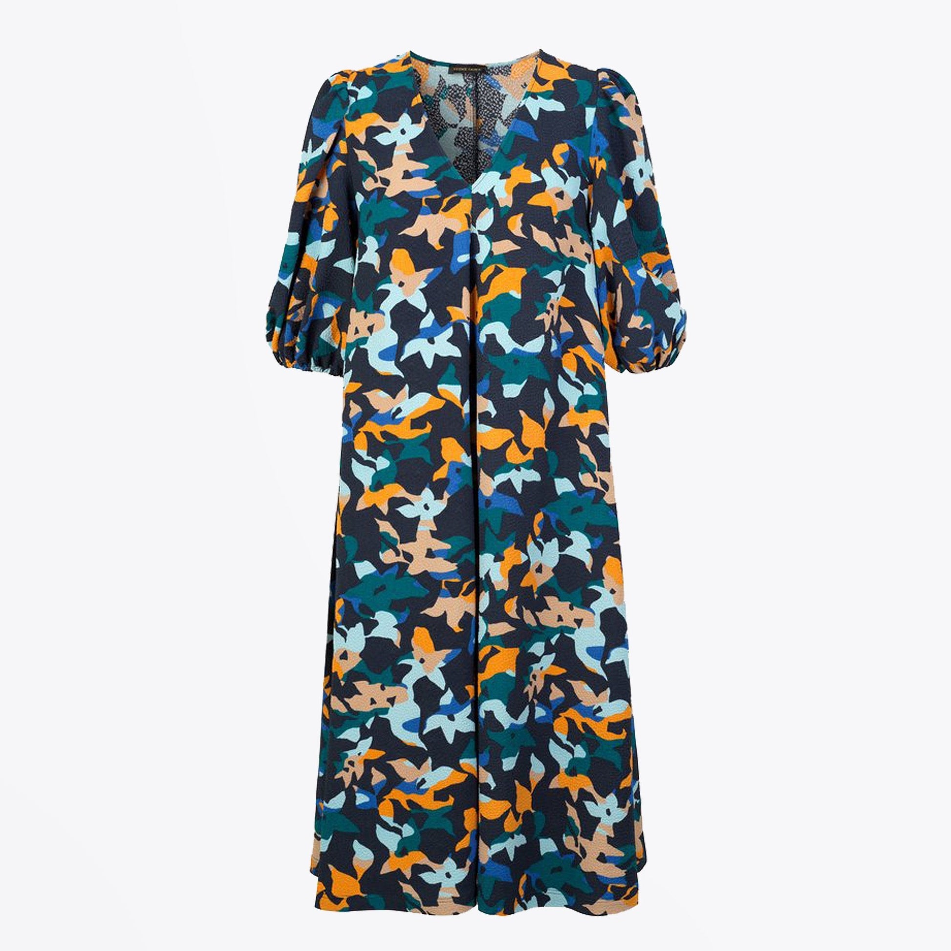 Stine Mavelin Abstract Floral Print Dress - Navy/Multi
