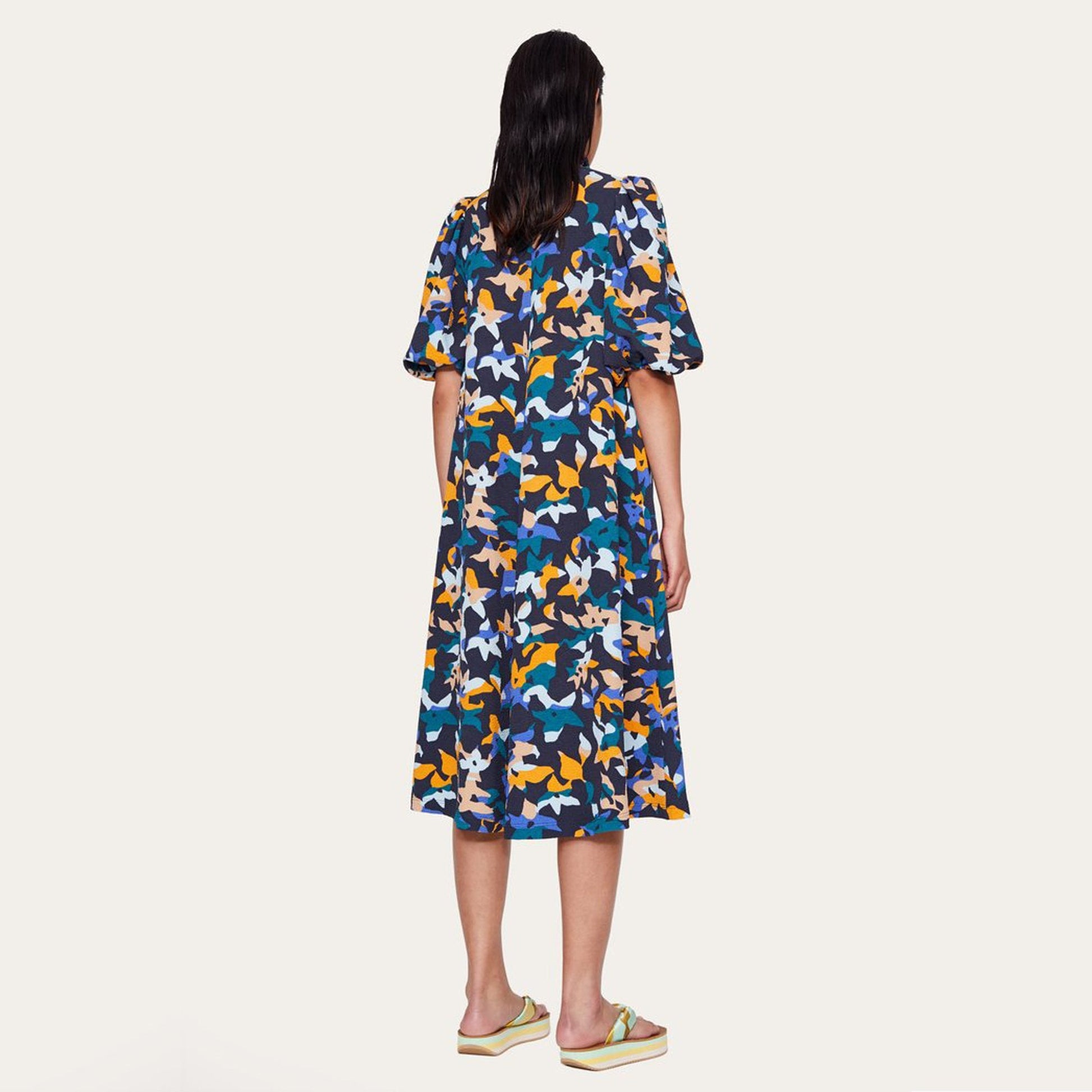 Stine Mavelin Abstract Floral Print Dress - Navy/Multi